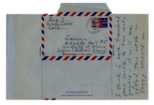 Hunter S. Thompson Autograph Letter Signed -- ''...me and [Alfred] Kazin are in there, hustling for the White Establishment...''